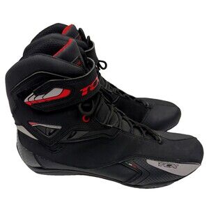 TCX X-Road Waterproof Motorcycle Riding Boots Black Red Men's US 12 EU 46